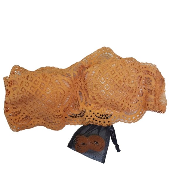 Victoria's Secret Dream Angels Multi-way Multiposition Bra Orange Doily 32B - Picture 1 of 16